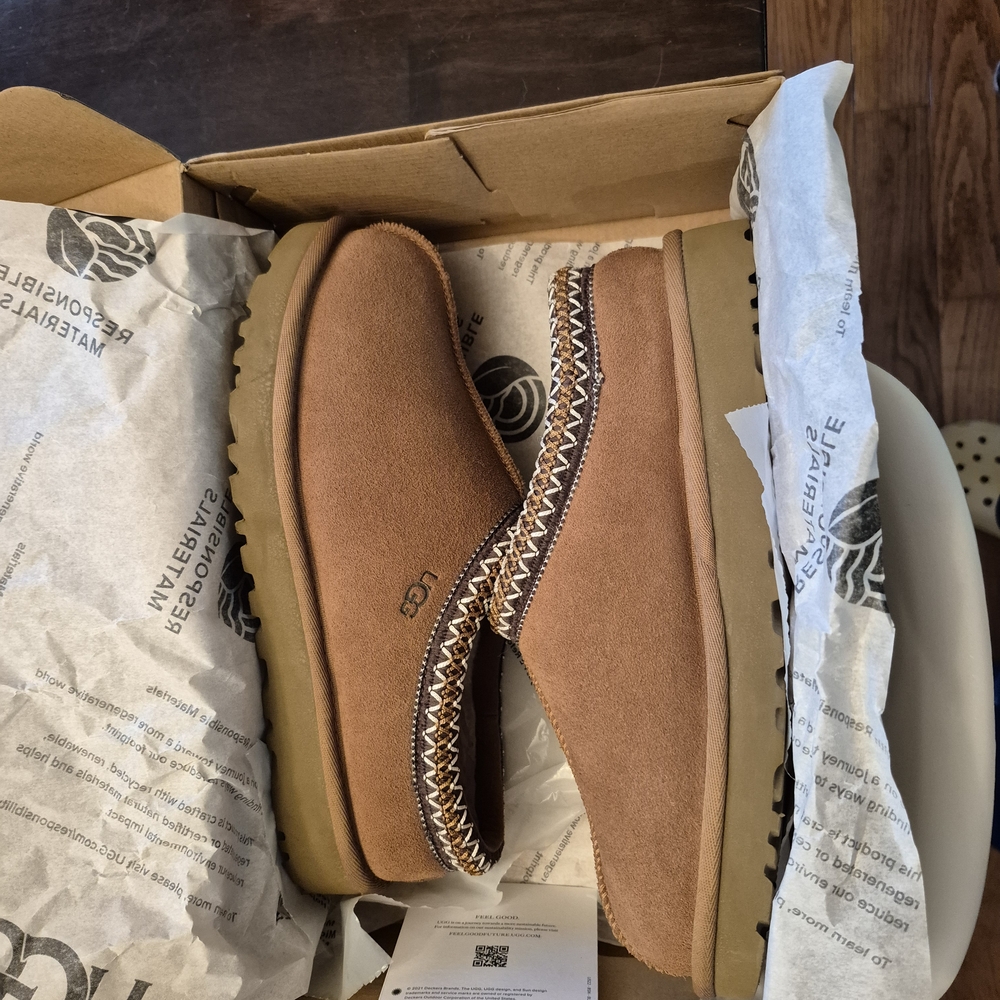 UGG Chestnut Suede Slip-Ons